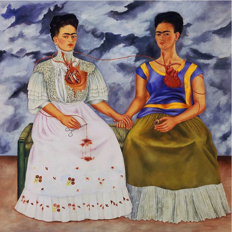Frida Kahlo, The Two Fridas, 1939 Collection of National Institute of Fine Arts, Mexico City 
